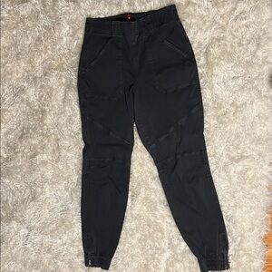 SPANX Black Elastic Waist Cargo Pants